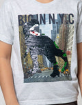 Little M Short Sleeve T-Shirt Sequin Dino Nyc
