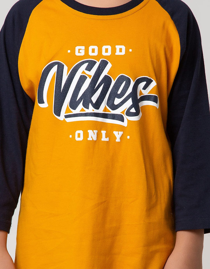 Nevada Kids Top Long Sleeve T-Shirt Raglan Good Vibes