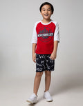 Little M Short Pants Knit Baby Terry Fullprint Graffiti