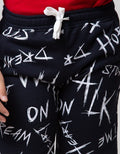 Little M Short Pants Knit Baby Terry Fullprint Graffiti