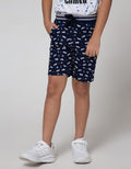 Little M Short Pants Woven Fullprint Car Rib