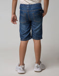 Little M Denim Short Print Dino Non Stretch Karet