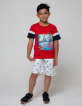 Little M Short Pants Woven Basic Dino Double Rib
