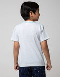 Little M Short Sleeve T-Shirt Shark Aplikasi Laken Bordir