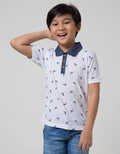 Little M Short Sleeve Polo Shirt Slub