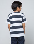 Little M Short Sleeve T-Shirt Stripe Truck Excavator