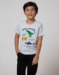 Little M Short Sleeve T-Shirt Sequin Dino Fierce Friends