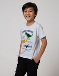 Little M Short Sleeve T-Shirt Sequin Dino Fierce Friends