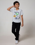 Little M Short Sleeve T-Shirt Sequin Dino Fierce Friends