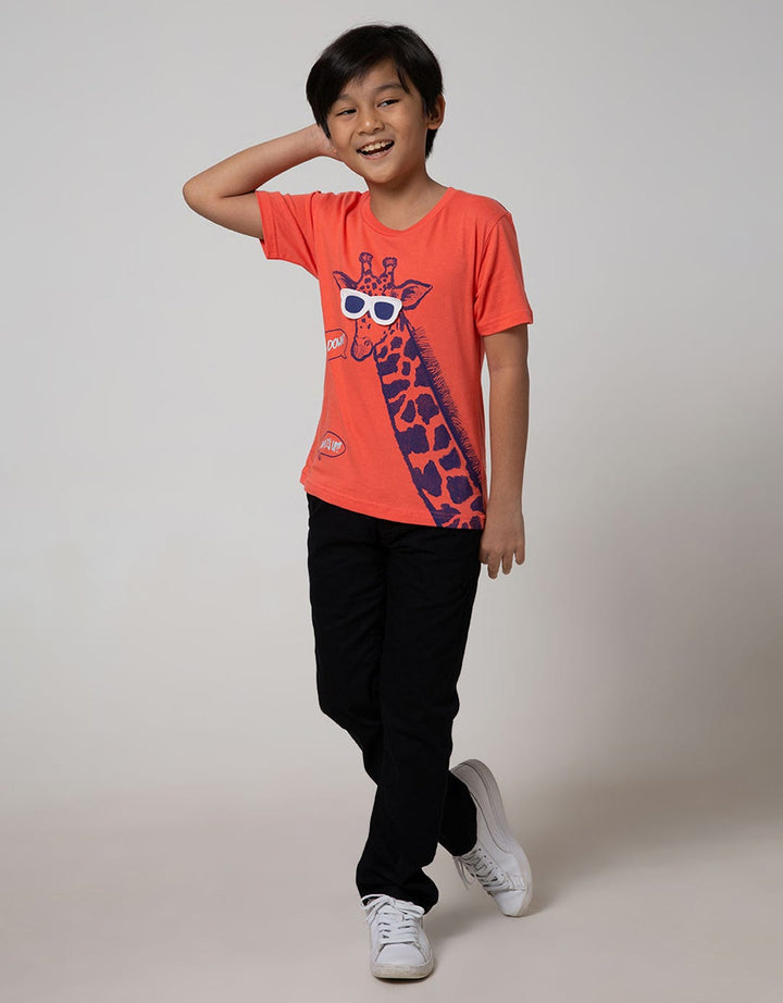 Little M Short Sleeve T-Shirt Flip Laken Giraffe