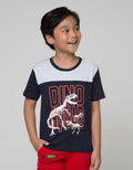 Little M Short Sleeve T-Shirt Cut N Sewn Dino Squad