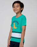 Little M Short Sleeve T-Shirt Cut N Sewn Mesh Dinosaurs