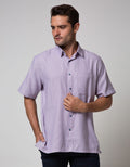 Stanley Adams Short Sleeve Shirt Check Regular Point Collar