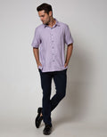 Stanley Adams Short Sleeve Shirt Check Regular Point Collar