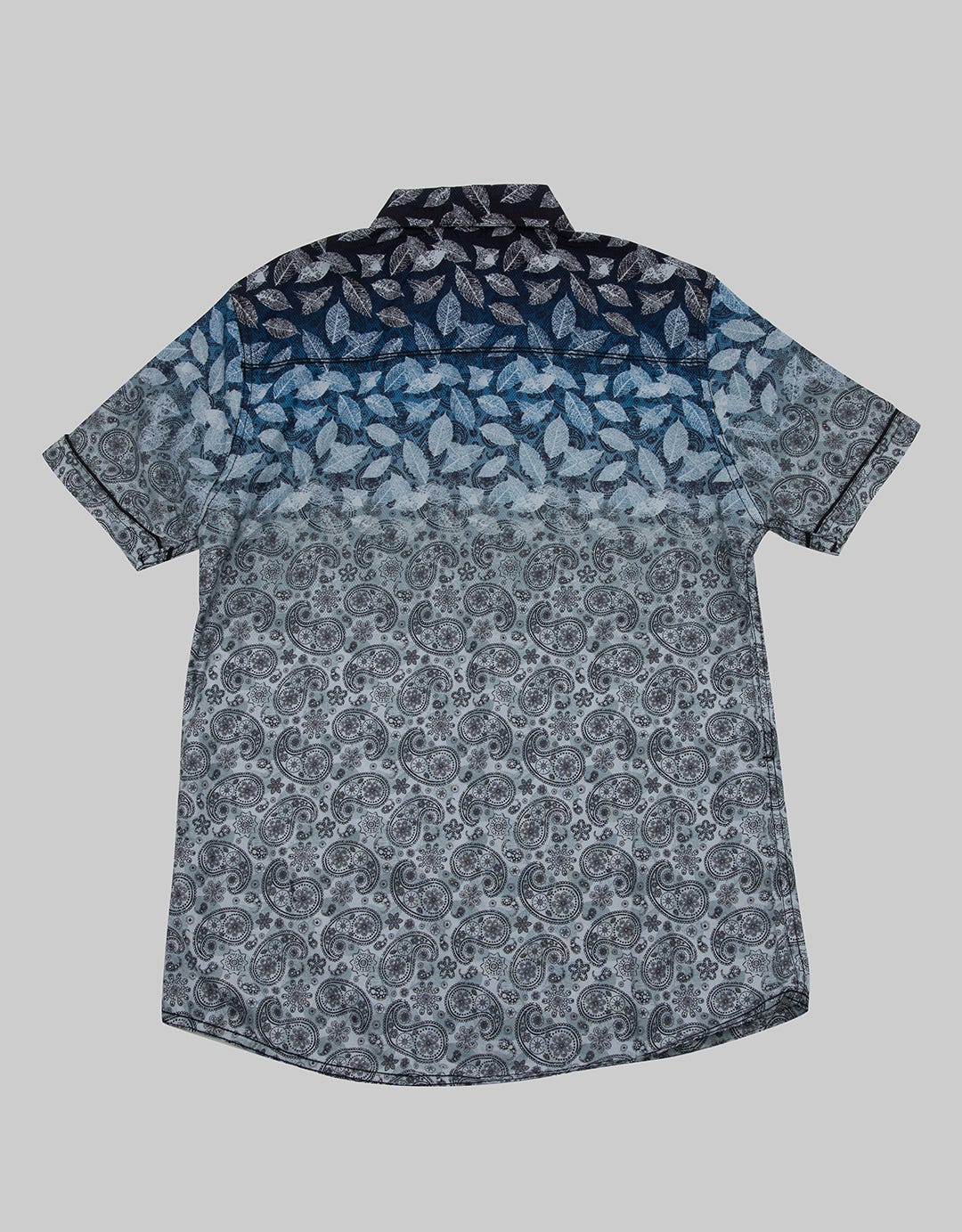 Forex Kemeja Lengan Pendek Leaf Print