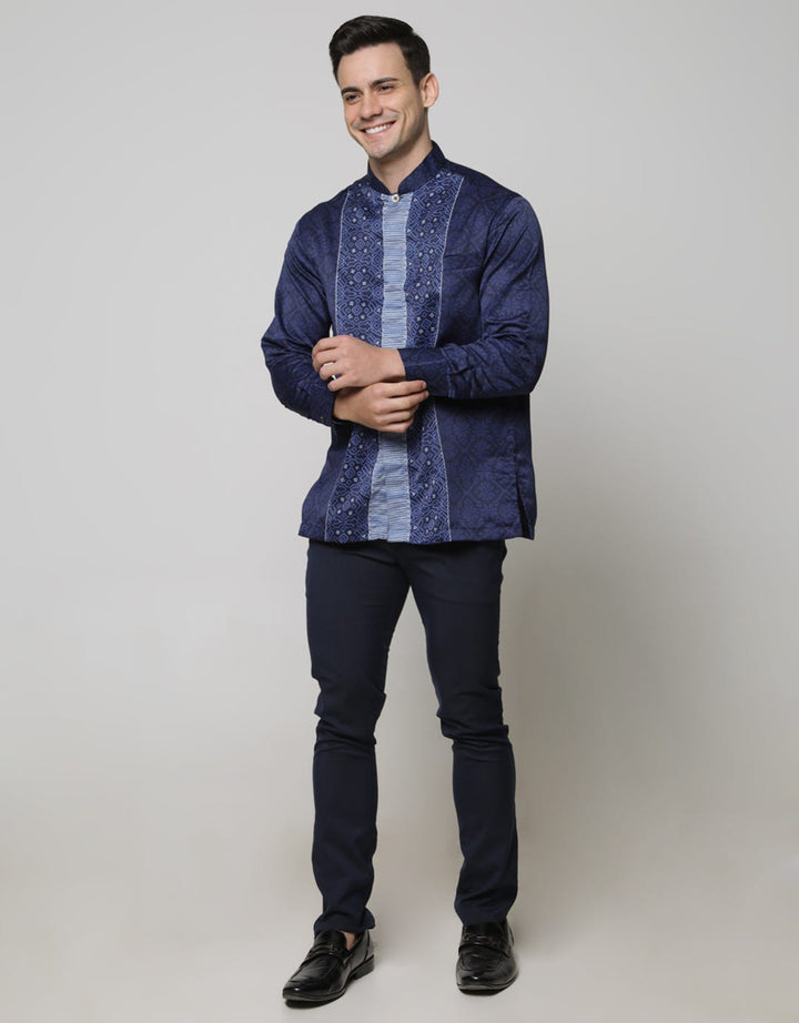 Arjuna Weda Woven Background Batik Shirt