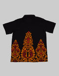 Arjuna Weda Boy Batik Leaf Carved Shirt 