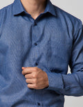Cole Long Sleeve Shirt Texture Regular Point Collar