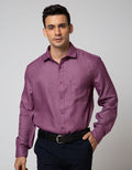 Cole Long Sleeve Shirt Texture Regular Point Collar