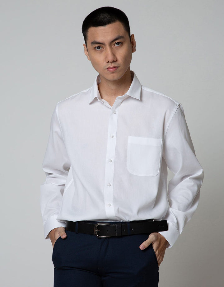 Cole Long Sleeve Shirt Plain Texture