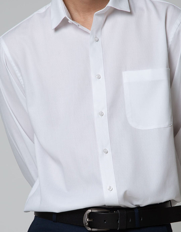 Cole Long Sleeve Shirt Plain Texture