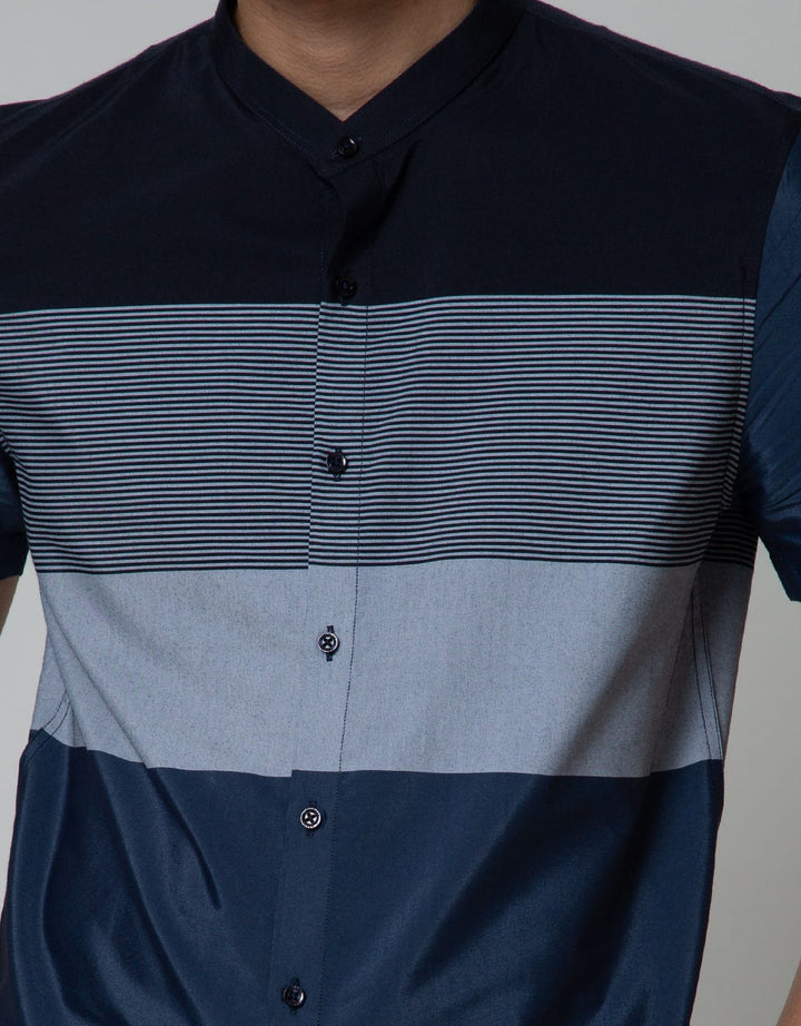 Stanley Adams Short Sleeve Shirt Block &amp; Small Stripe