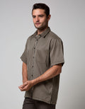 Stanley Adams Short Sleeve Shirt Stripe Regular Point Collar