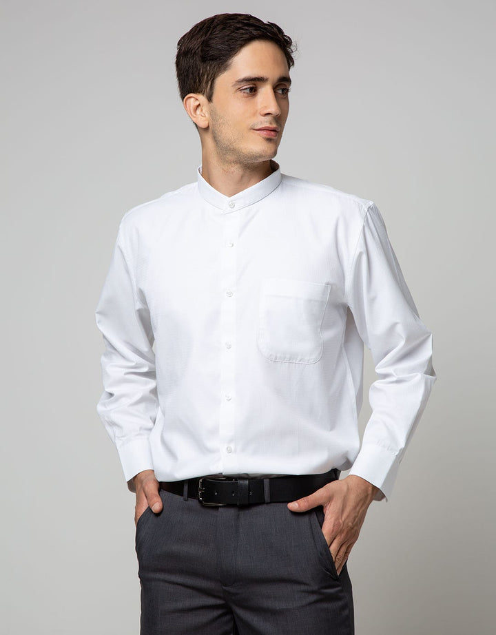 Stanley Adams Long Sleeve Shirt Texture Sashbow White Regular Shanghai