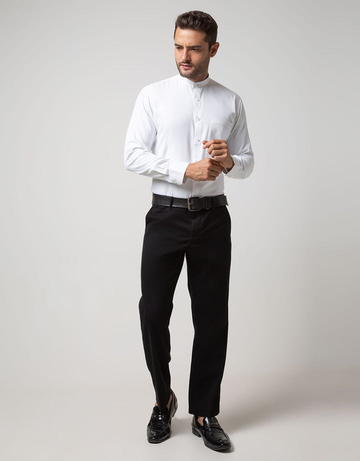 Stanley Adams Long Sleeve Shirt Texture White Slim Shanghai