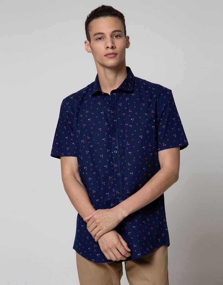 Stanley Adams Short Sleeve Shirt Slim Print