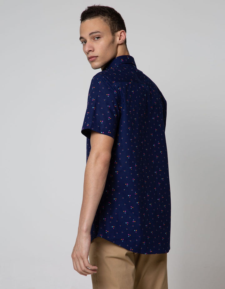 Stanley Adams Short Sleeve Shirt Slim Print