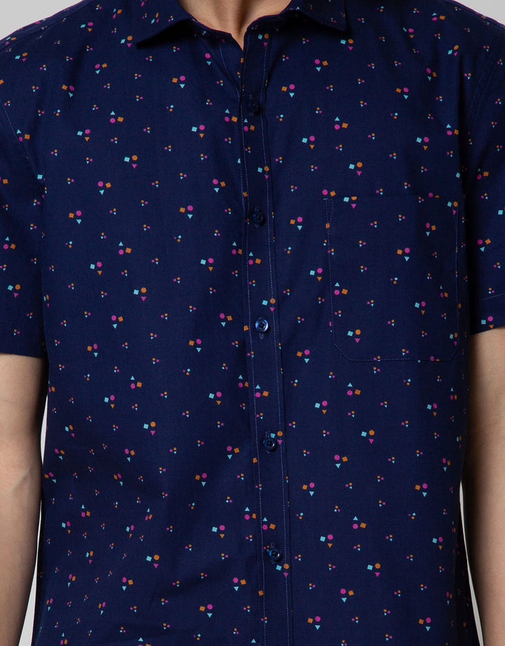 Stanley Adams Short Sleeve Shirt Slim Print