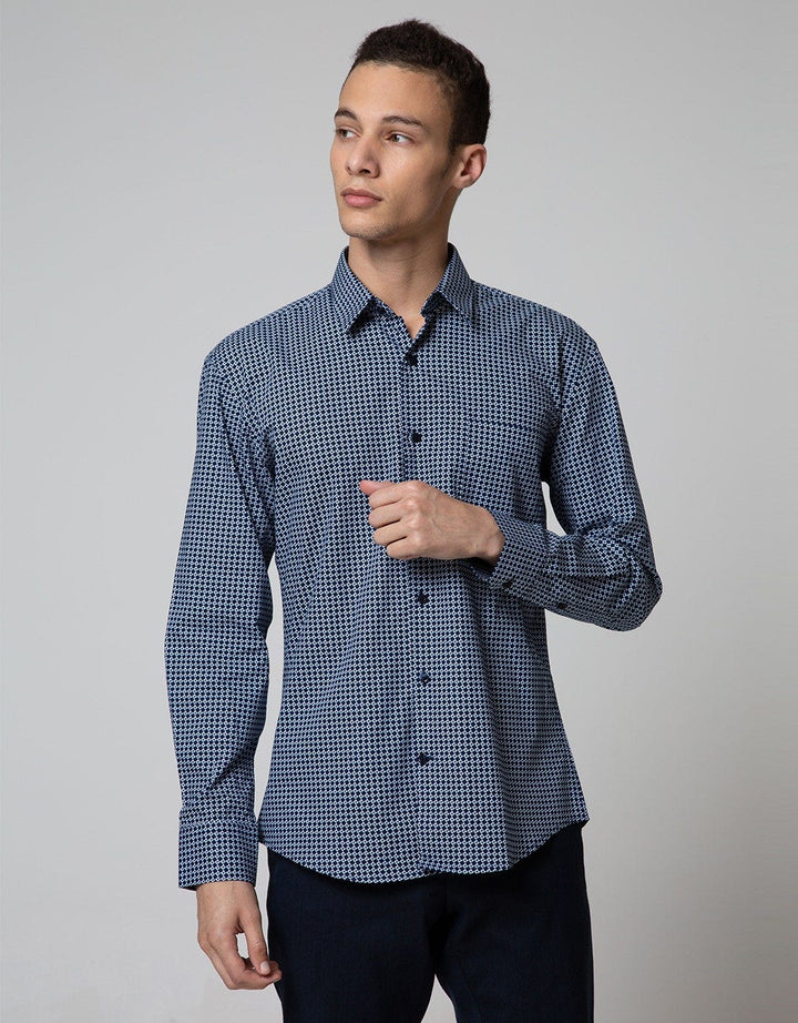 Stanley Adams Long Sleeve Shirt Slim Print