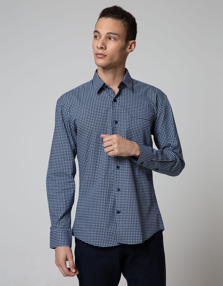 Stanley Adams Long Sleeve Shirt Slim Print