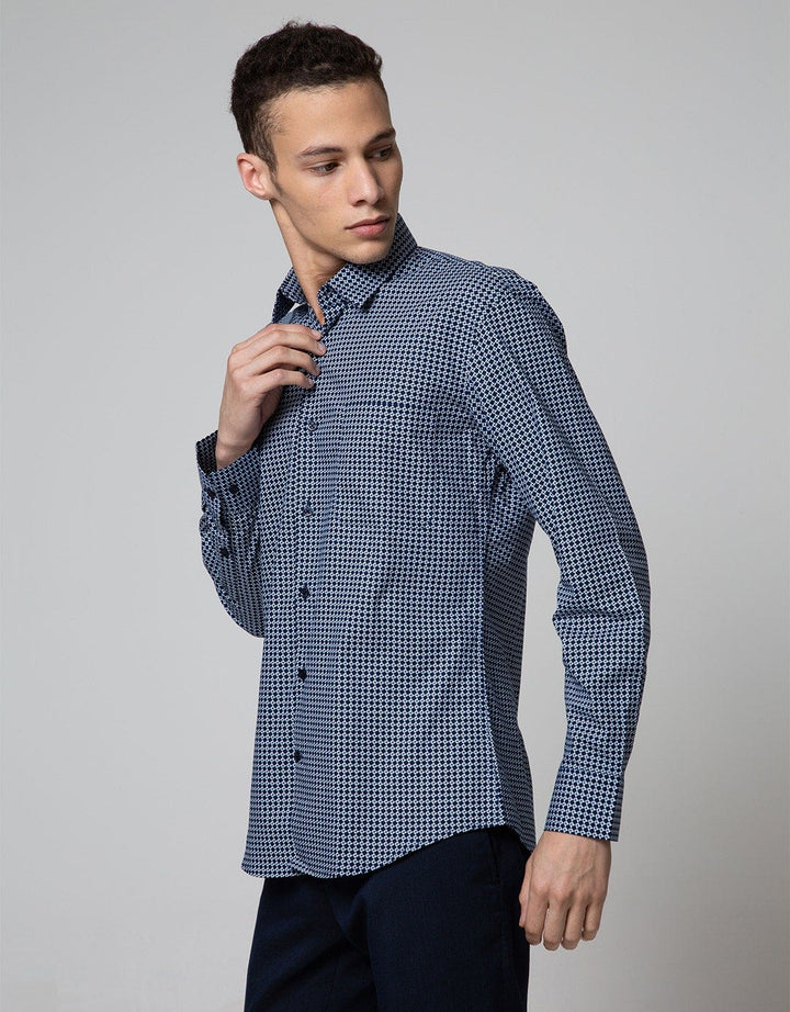 Stanley Adams Long Sleeve Shirt Slim Print