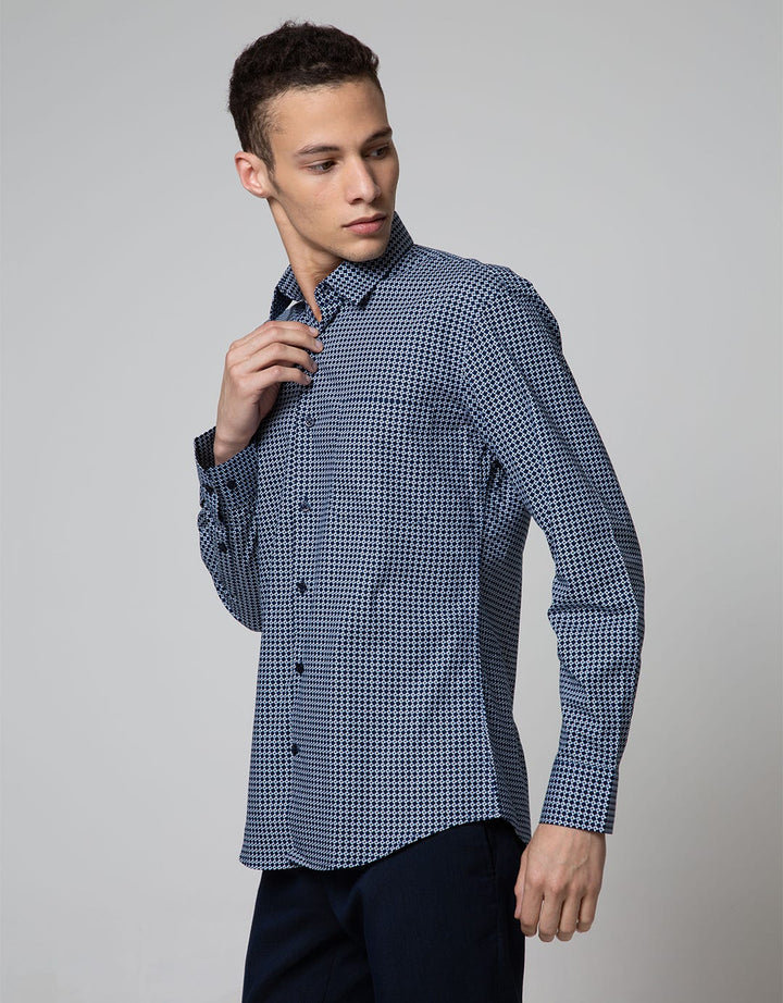 Stanley Adams Long Sleeve Shirt Slim Print