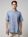 Stanley Adams Short Sleeve Shirt Print US Navy Regular Shanghai Collar