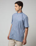 Stanley Adams Short Sleeve Shirt Print US Navy Regular Shanghai Collar