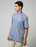 Stanley Adams Short Sleeve Shirt Print US Navy Regular Shanghai Collar