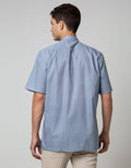 Stanley Adams Short Sleeve Shirt Print US Navy Regular Shanghai Collar