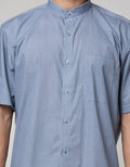 Stanley Adams Short Sleeve Shirt Print US Navy Regular Shanghai Collar