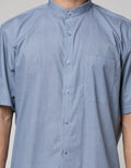 Stanley Adams Short Sleeve Shirt Print US Navy Regular Shanghai Collar