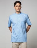 Stanley Adams Short Sleeve Shirt Print US Navy Regular Shanghai Collar