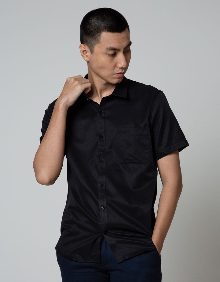 Stanley Adams Short Shirt Slim Point Collar Sapcher