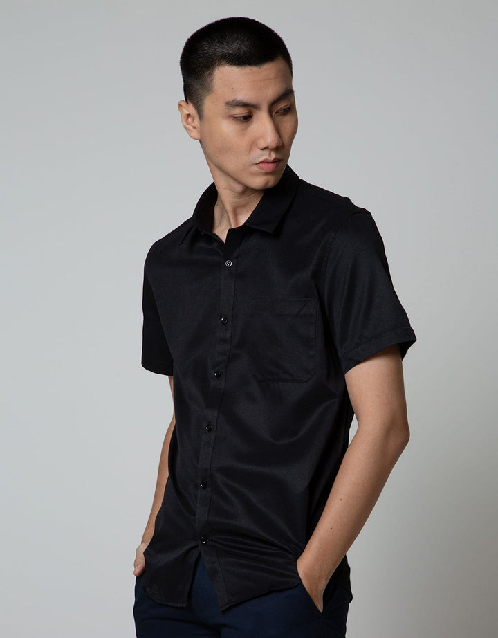 Stanley Adams Short Shirt Slim Point Collar Sapcher