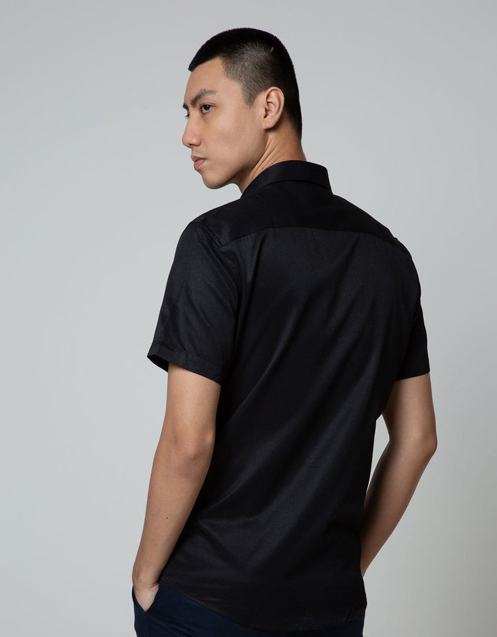 Stanley Adams Short Shirt Slim Point Collar Sapcher