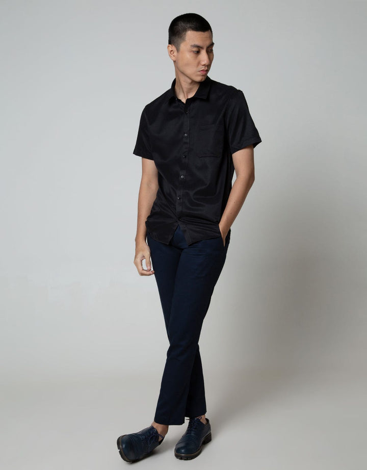 Stanley Adams Short Shirt Slim Point Collar Sapcher