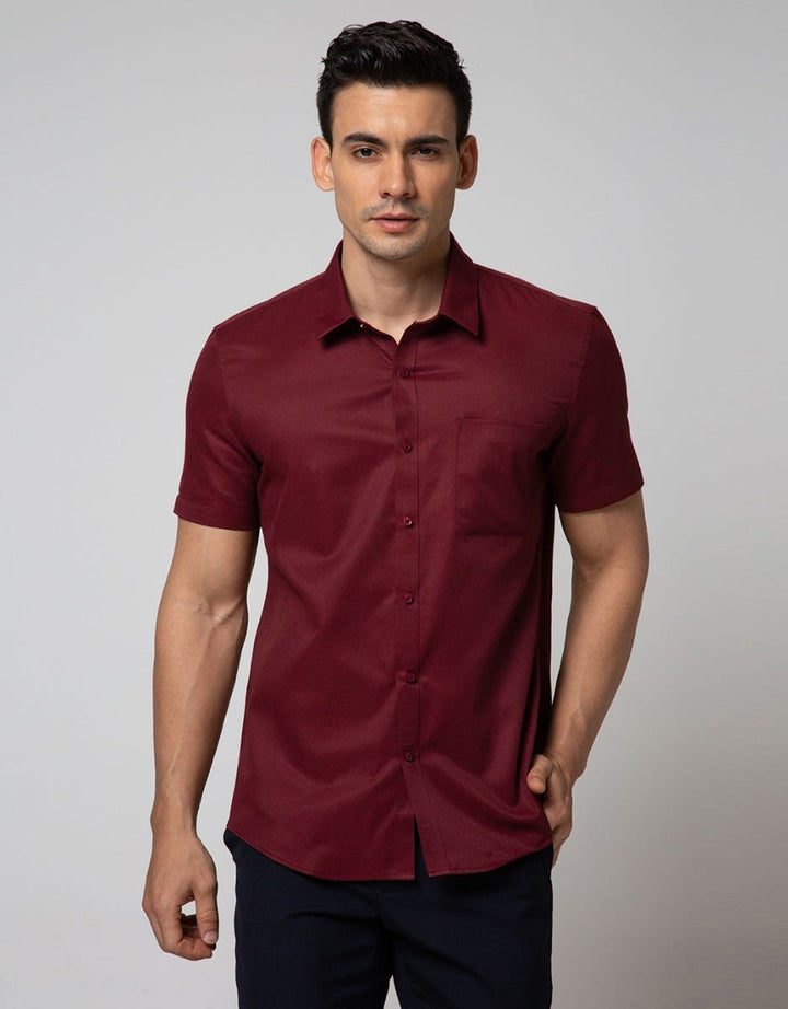 Stanley Adams Short Shirt Slim Point Collar Sapcher