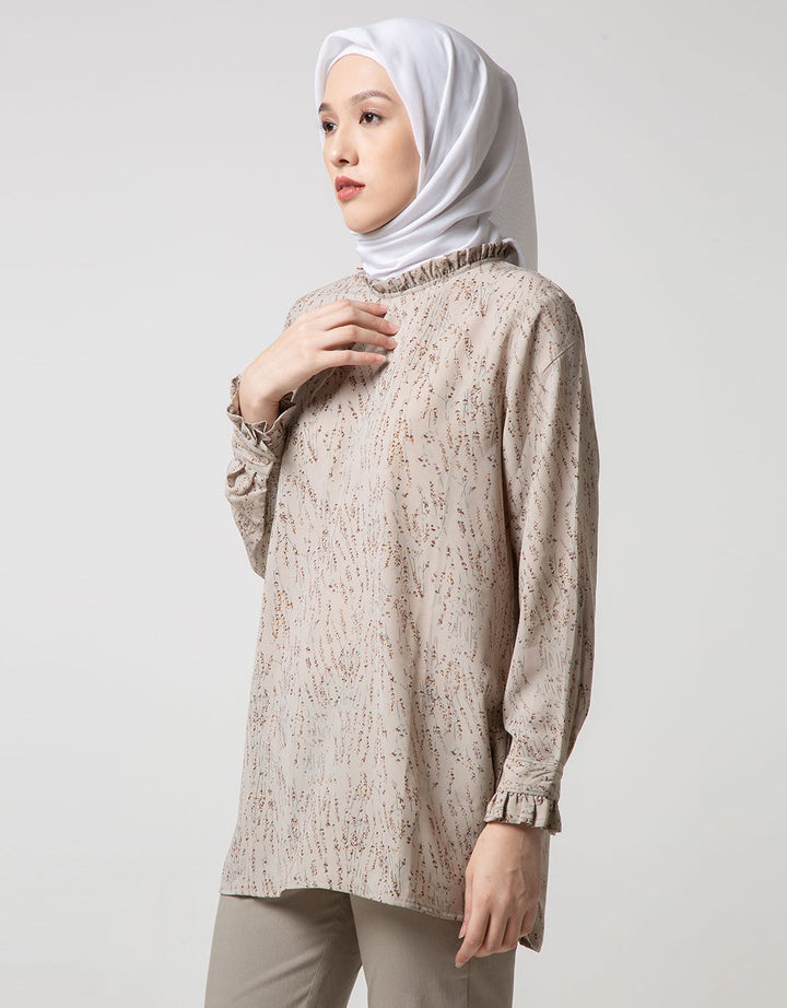 Annisa Long Sleeve Blouse Flower Bell Manset