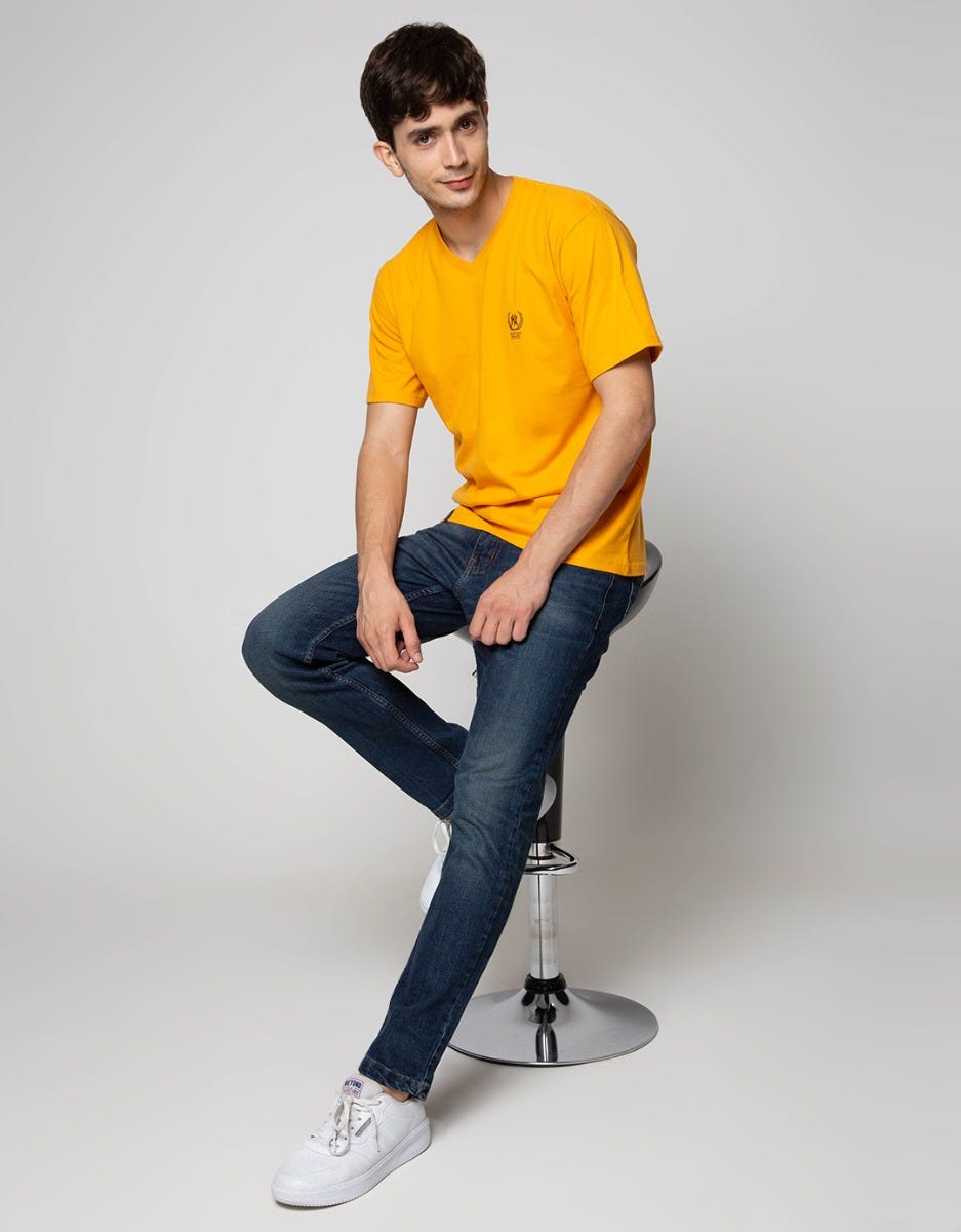T Zone Short Sleeve T-Shirt Basic V-Neck Layer
